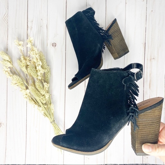 Lucky Brand 'Lantau' Slingback Suede Block heels - Picture 2 of 8